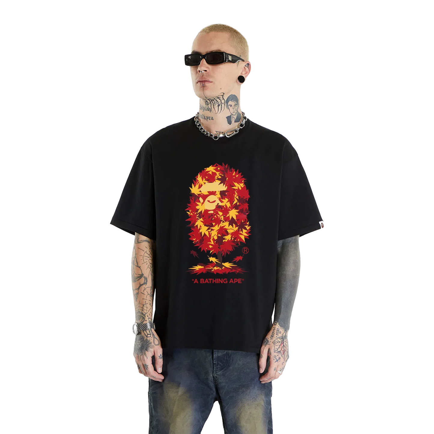 BAPE® Japan Autumn Ape Head Tee Black (FW24)