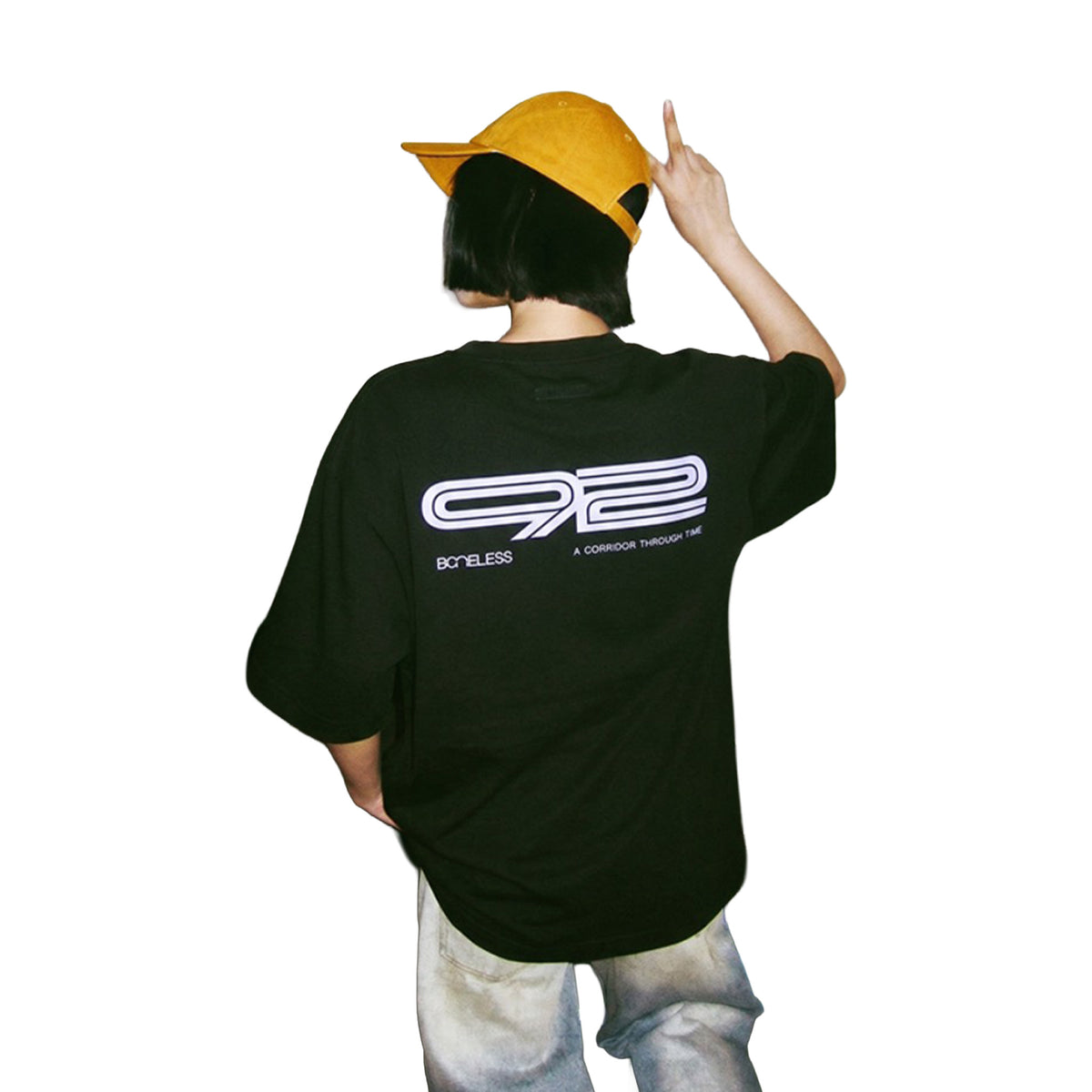 BONELESS A Corridor Through Time Tee Black (SS26)