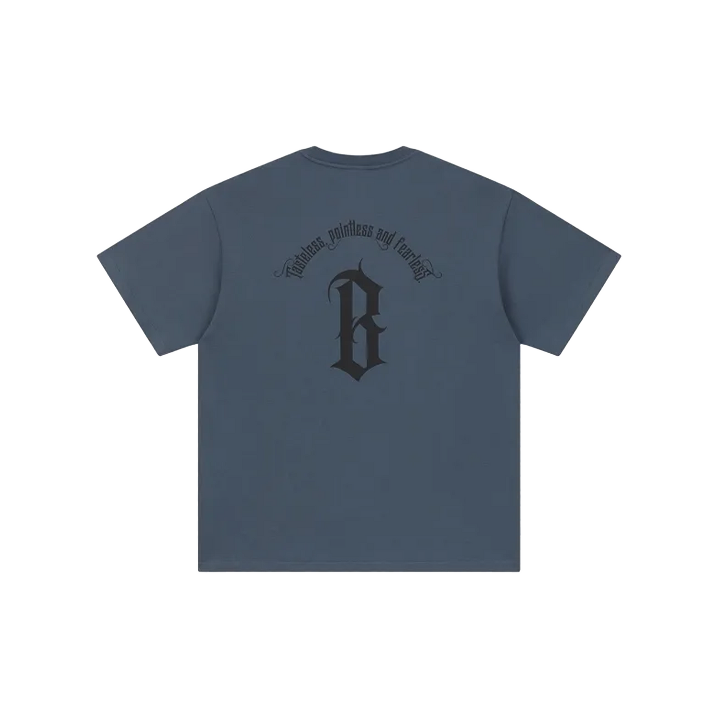 BONELESS Arc Print S/S Tee Grey Blue (SS22)