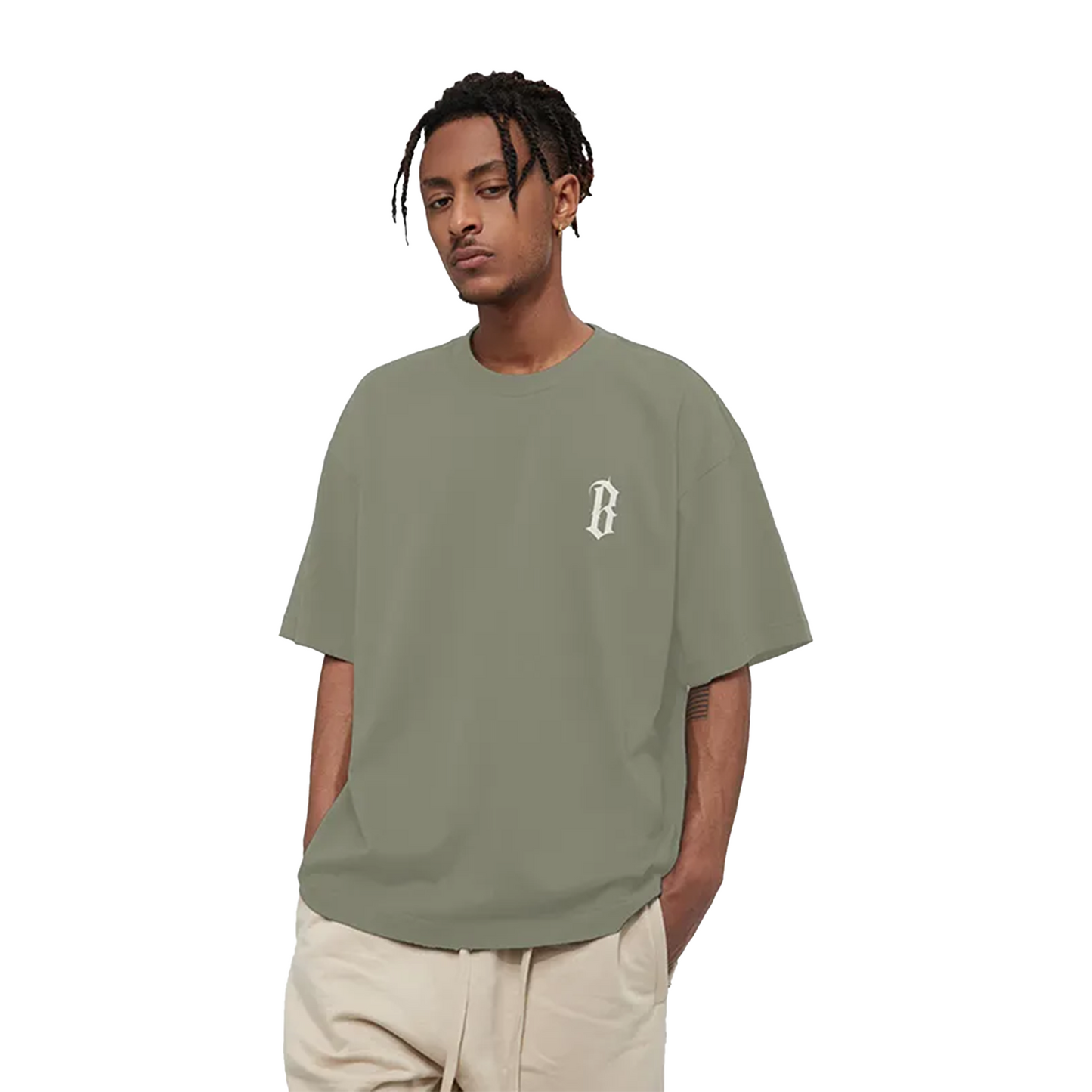 BONELESS Arc Print S/S Tee Light Green Brown (SS22)