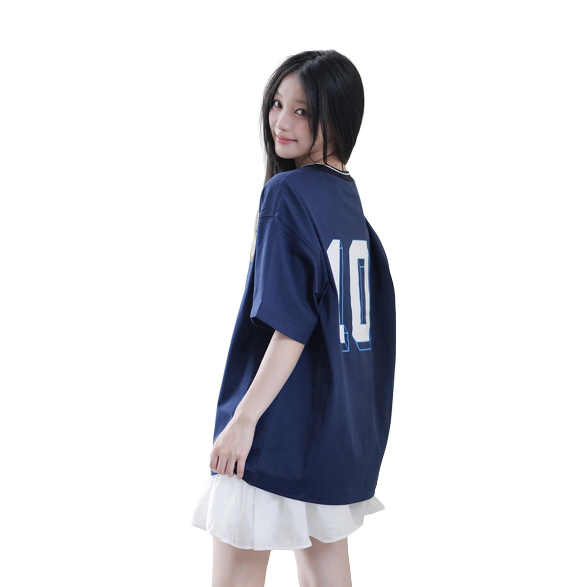BONELESS Athletic Retro Print Tee Dark Blue (SS26)