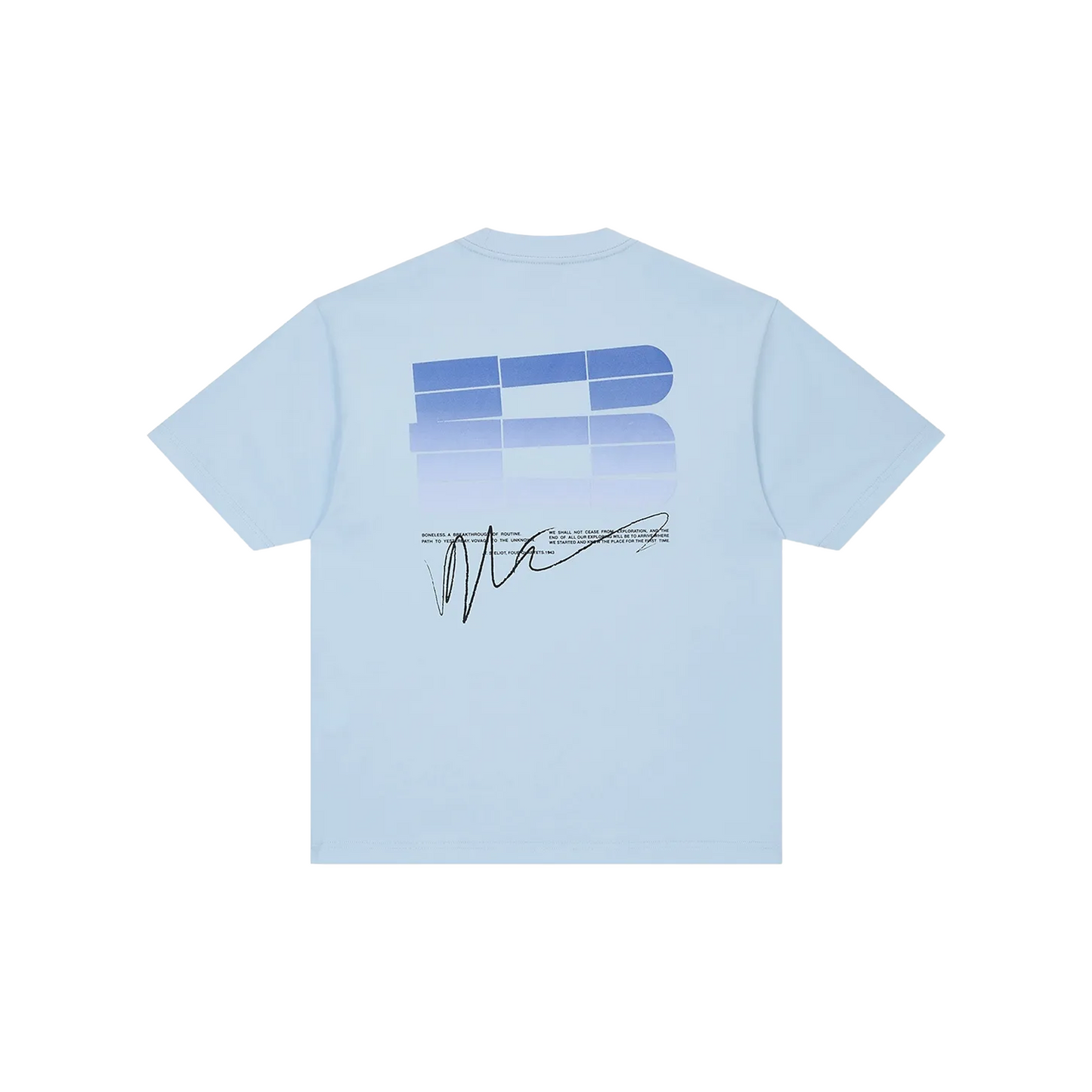 BONELESS B Back Signature Tee Light Blue (SS26)
