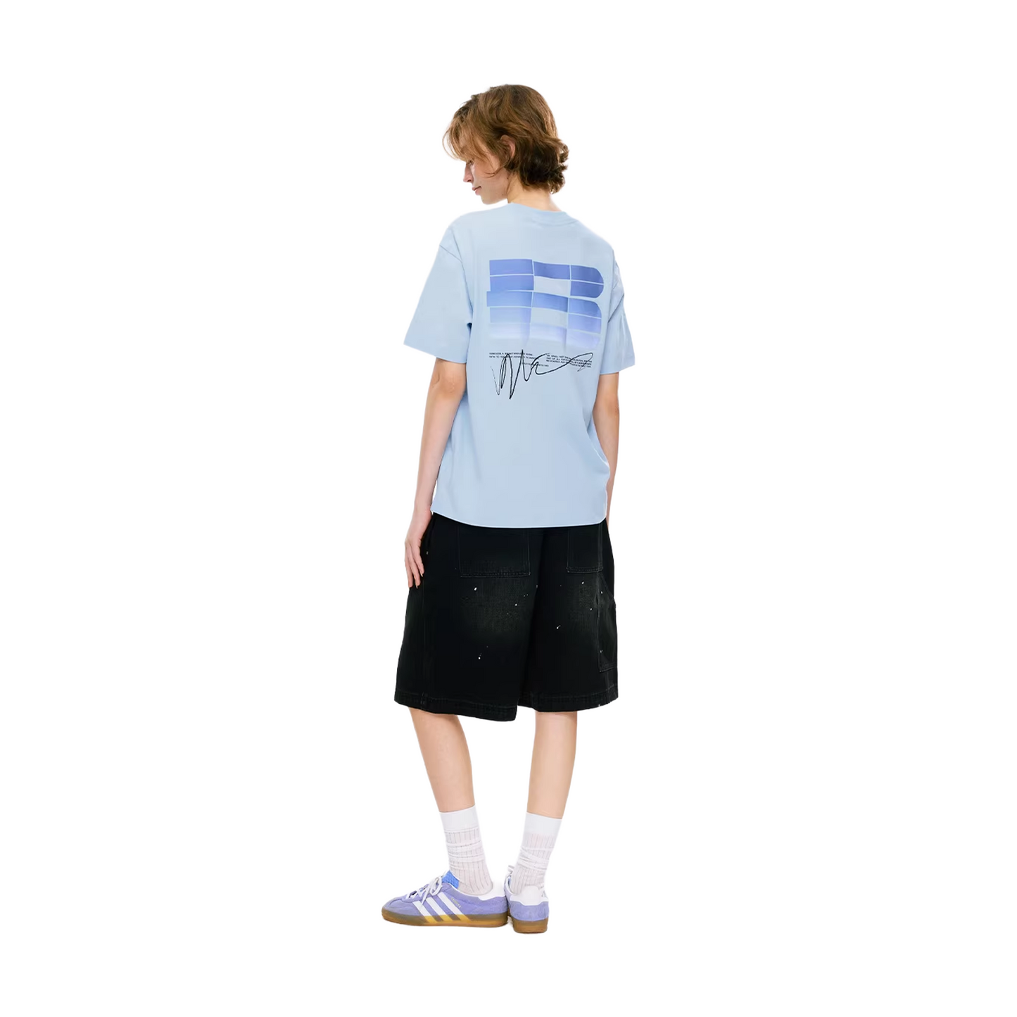BONELESS B Back Signature Tee Light Blue (SS26)