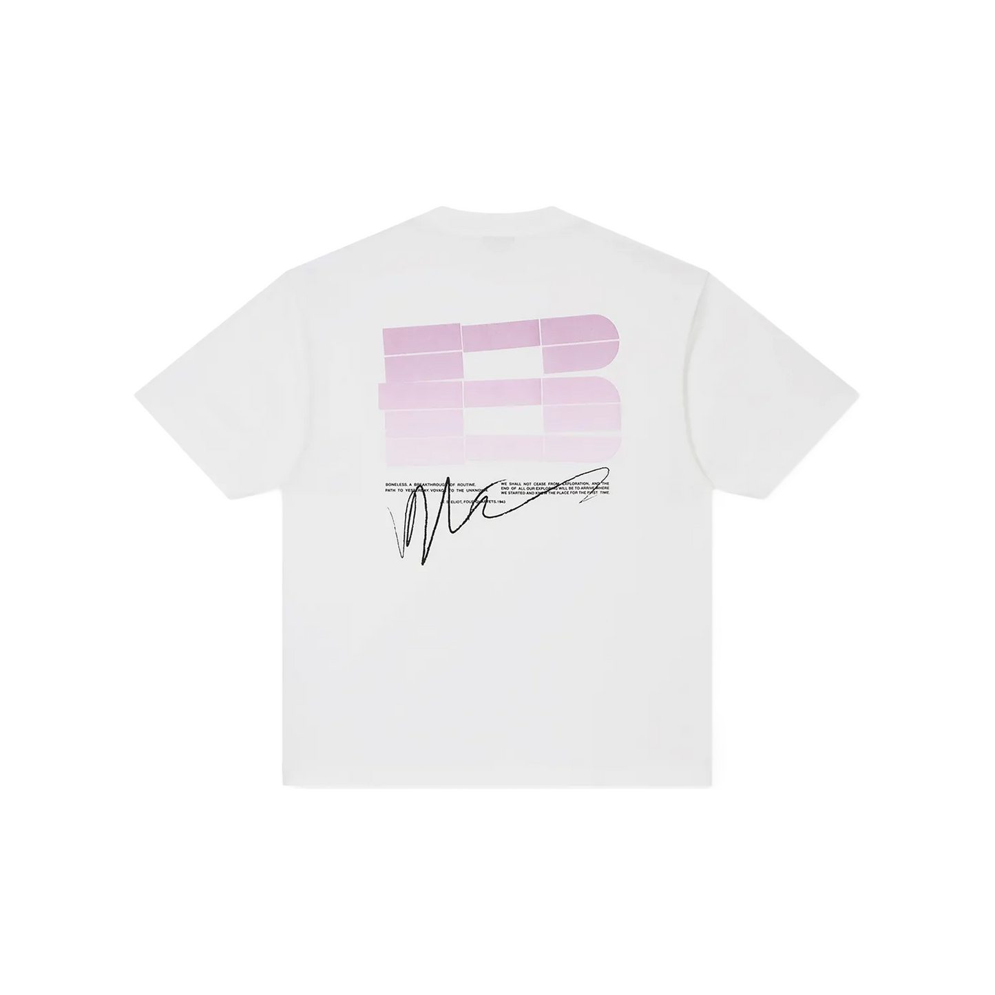 BONELESS B Back Signature Tee White (SS26)