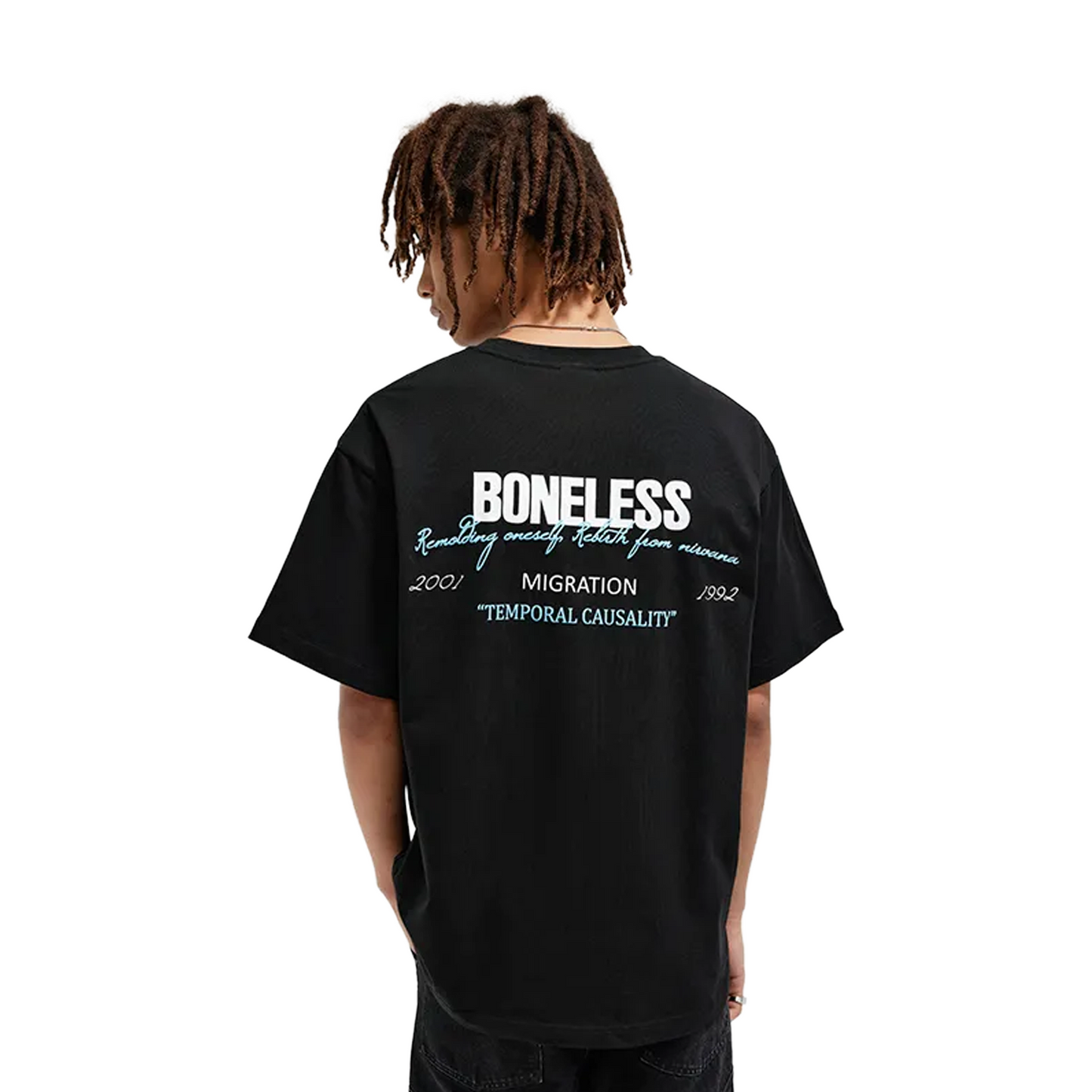 BONELESS B Series American Slogan Tee Black (SS23)