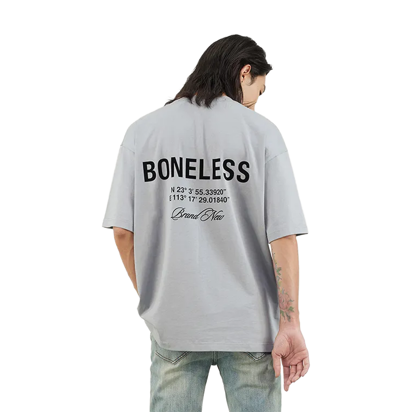 BONELESS Back Coordinate Tee Grey (SS23)