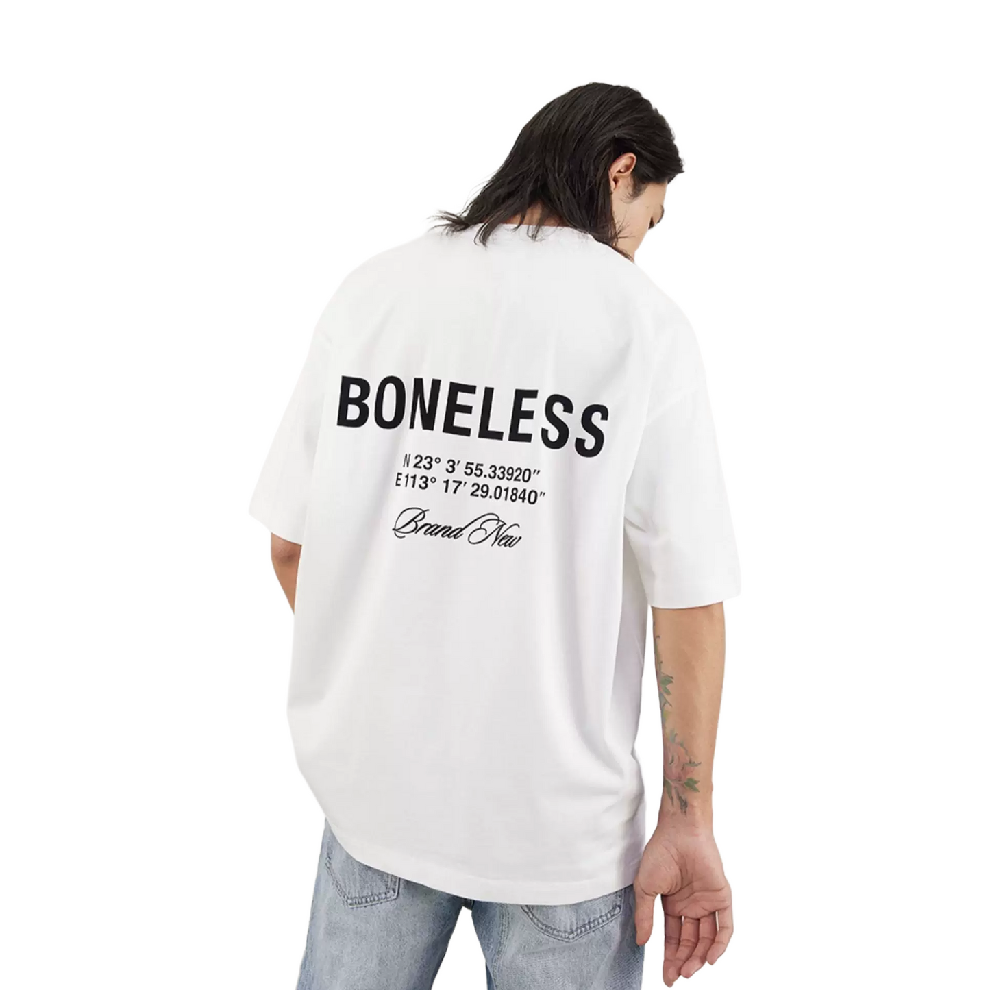 BONELESS Back Coordinate Tee White (SS23)