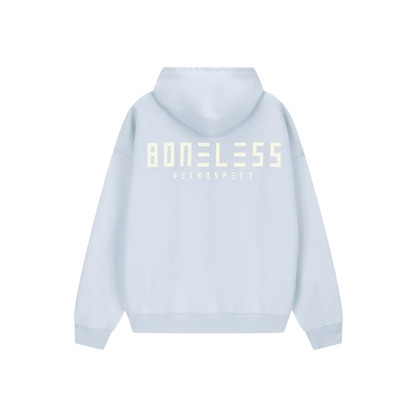 BONELESS Basic Double Zip Up Hoodie Light Blue (FW24)