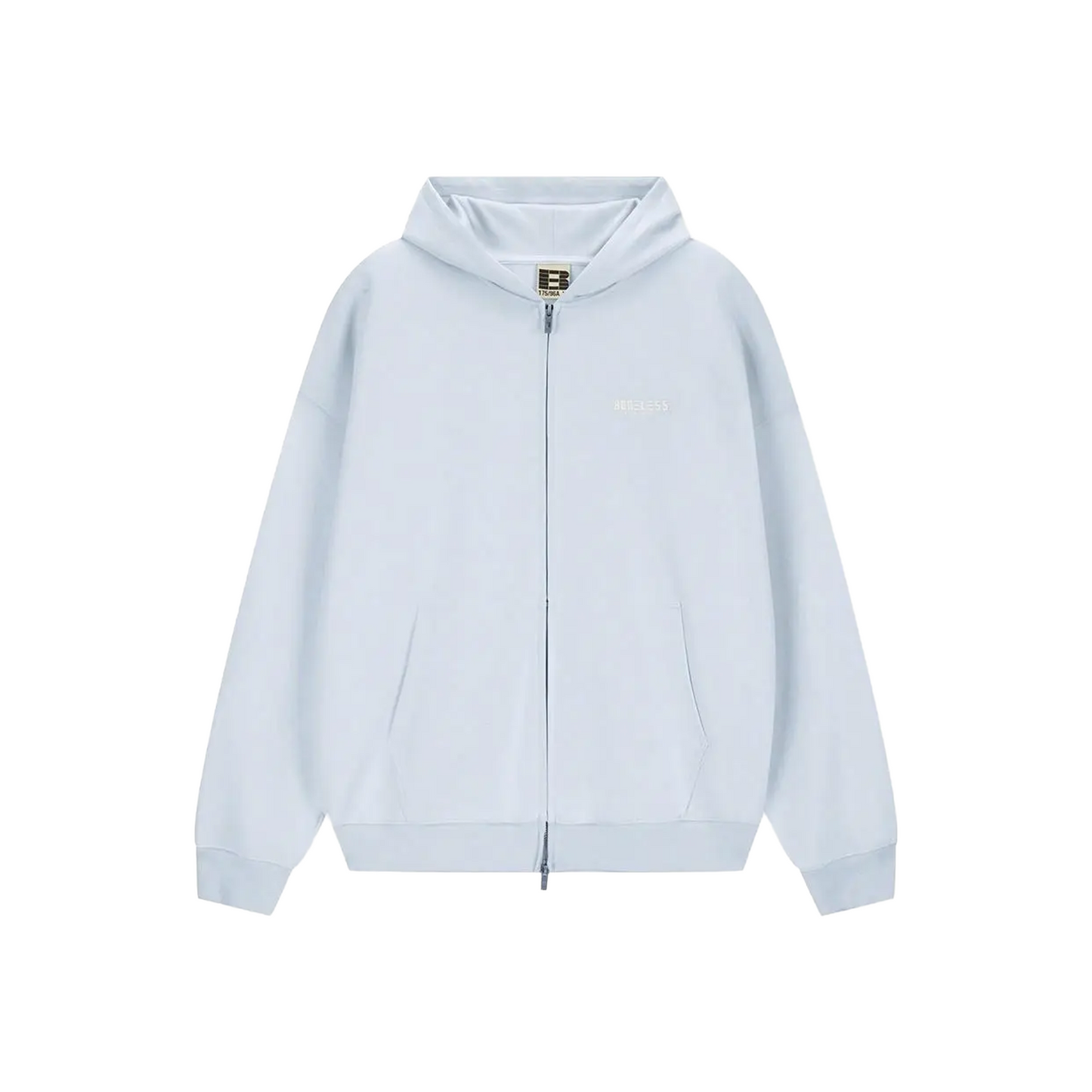 BONELESS Basic Double Zip Up Hoodie Light Blue (FW24)
