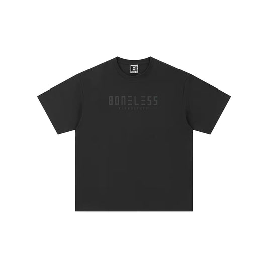BONELESS Basic Print Heavyweight Tee Black (SS24)