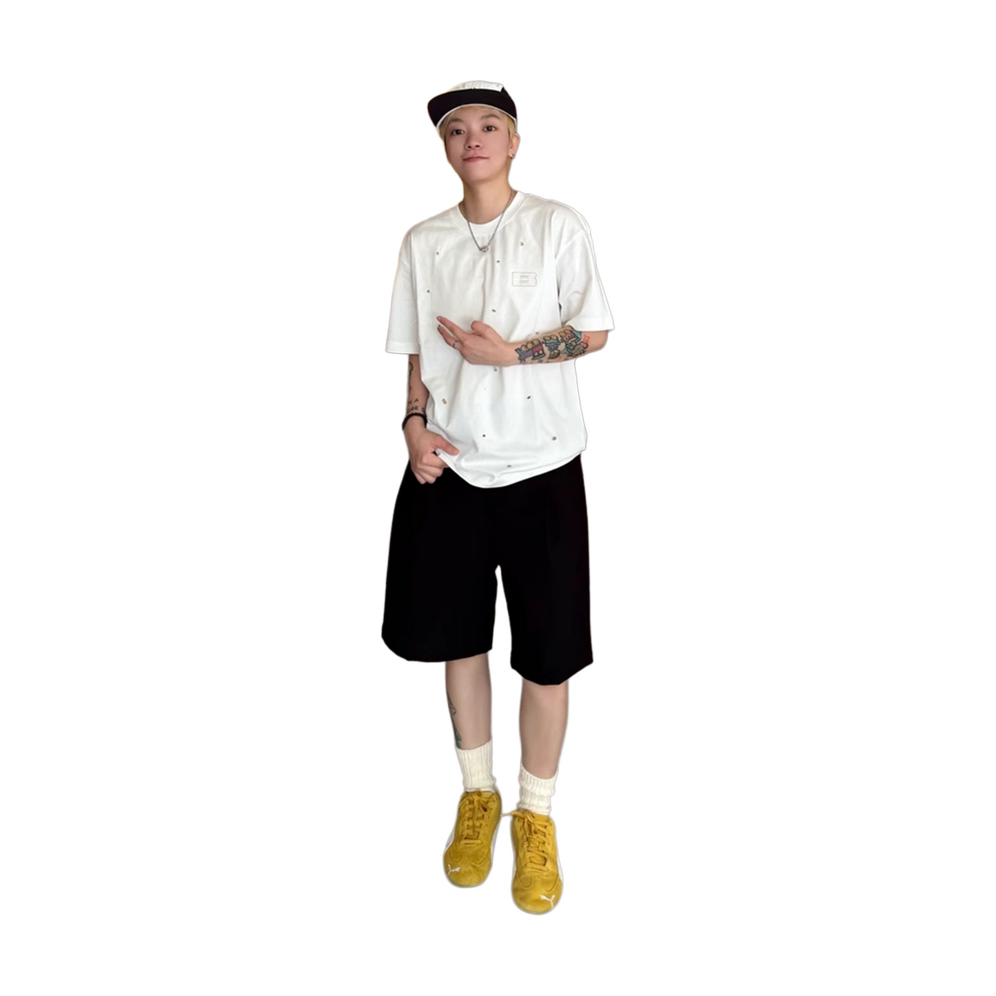 BONELESS Candy Diamond Pure Grid Tee White (SS25)