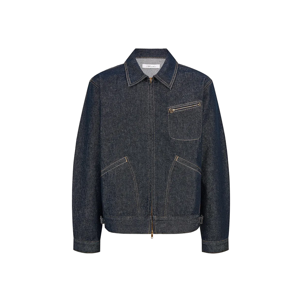 BONELESS Collared Raw Denim Jacket Blue (SS26)