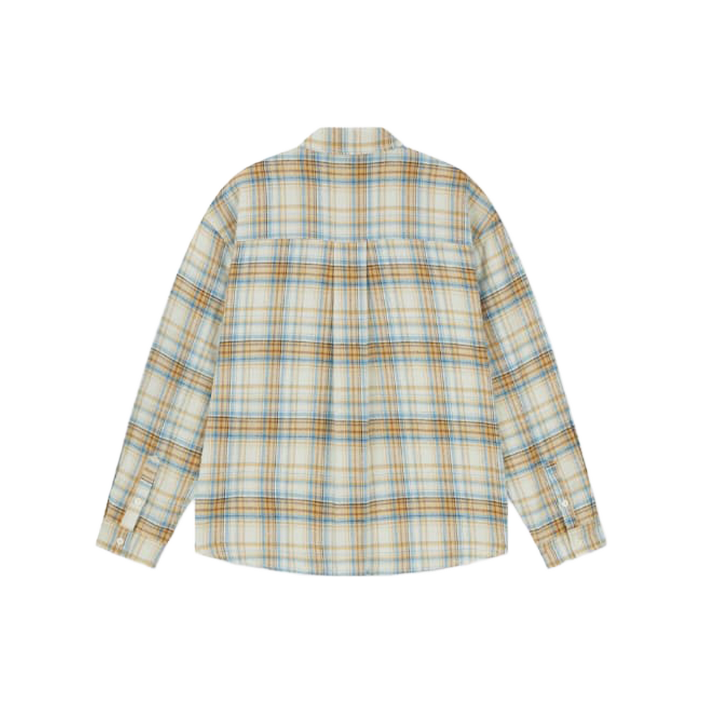 BONELESS Checkered Color Block Plaid Shirt Blue/Yellow (FW24)