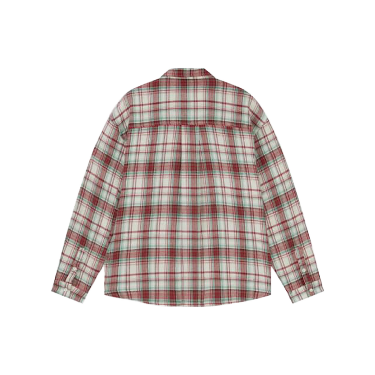 BONELESS Checkered Color Block Plaid Shirt Red/White (FW24)