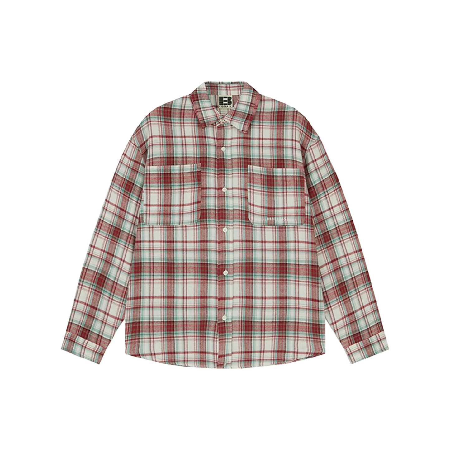 BONELESS Checkered Color Block Plaid Shirt Red/White (FW24)