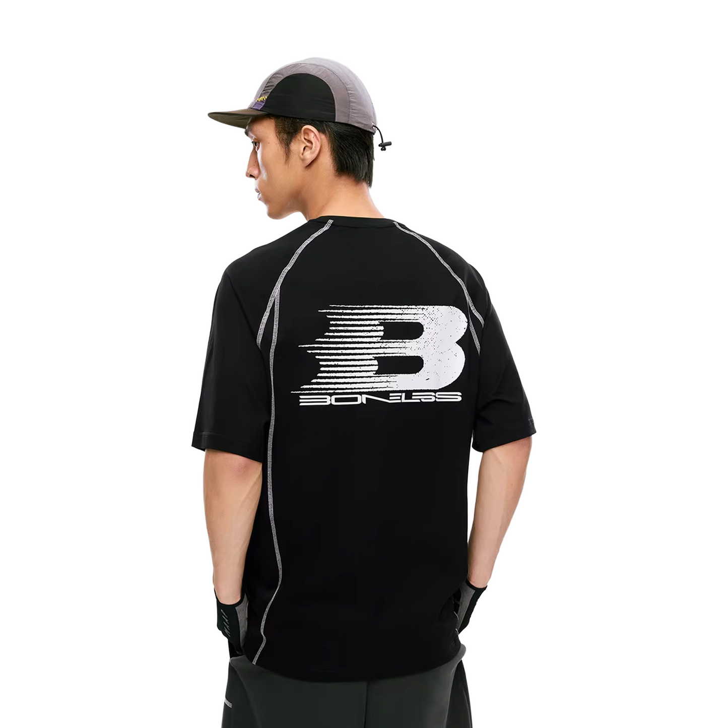 BONELESS Coolmax Colour Block Tee Black (SS26)