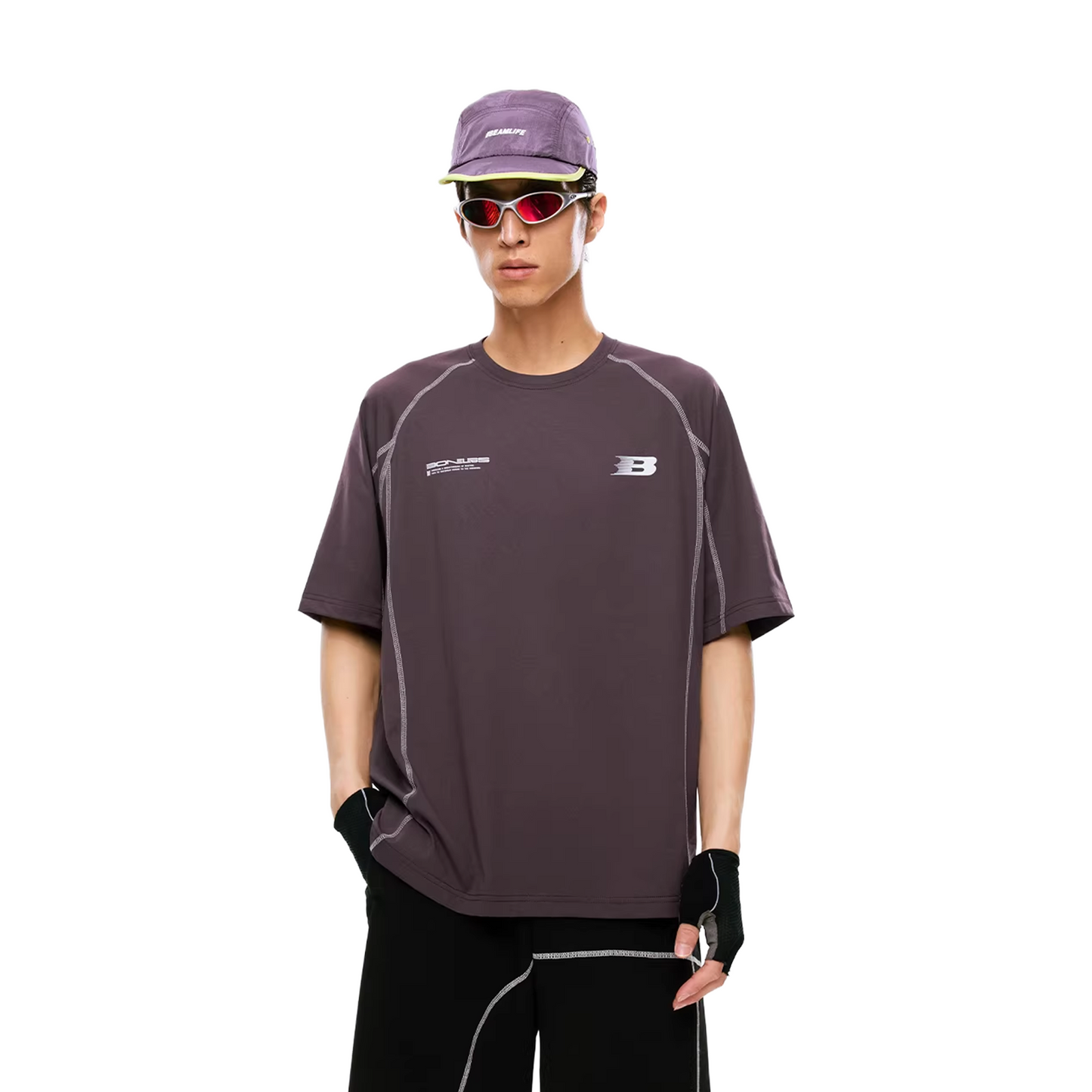 BONELESS Coolmax Colour Block Tee Purple (SS26)
