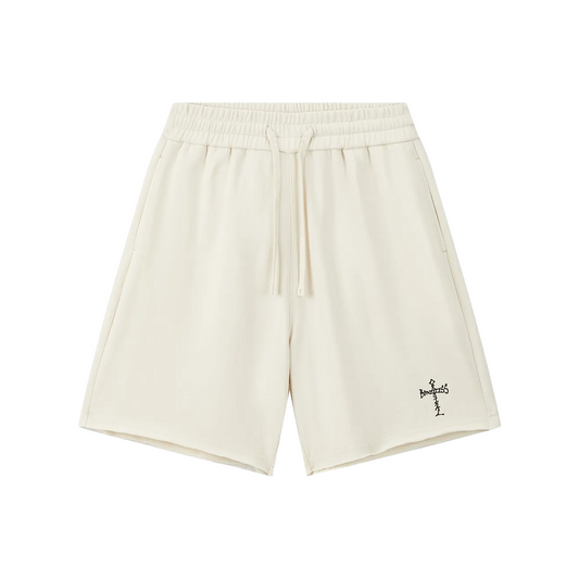 BONELESS Cross Graffiti Loose Sideback Shorts Light Apricot (SS25)