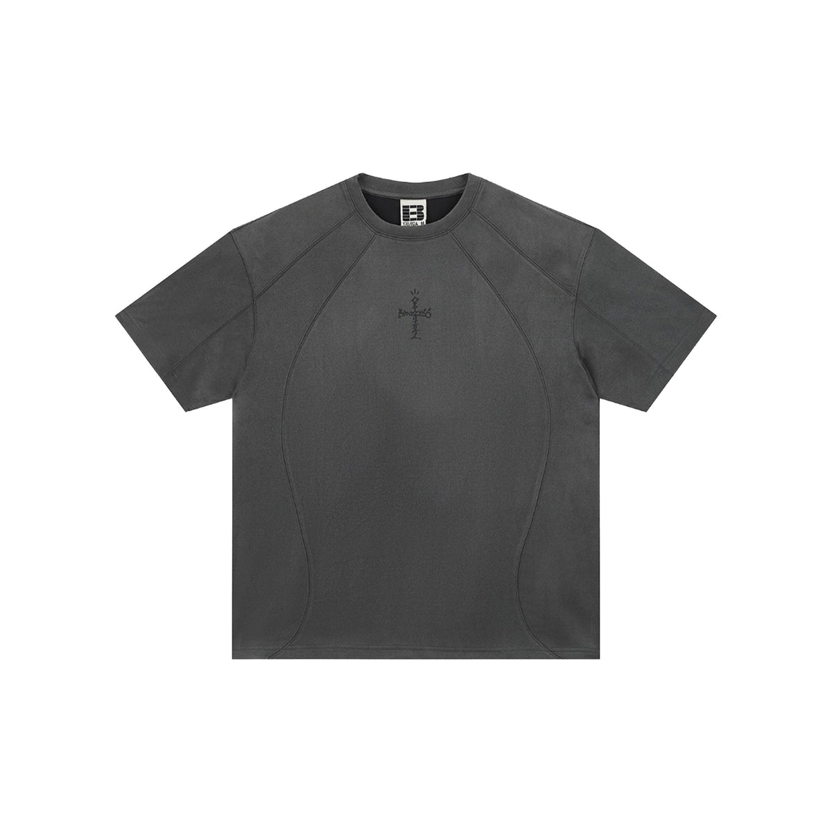BONELESS Deconstructed Cross Tee Dark Grey (SS26)