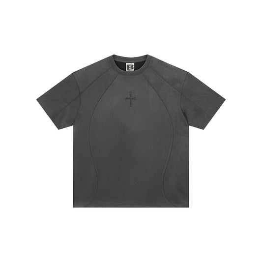 BONELESS Deconstructed Cross Tee Dark Grey (SS26)