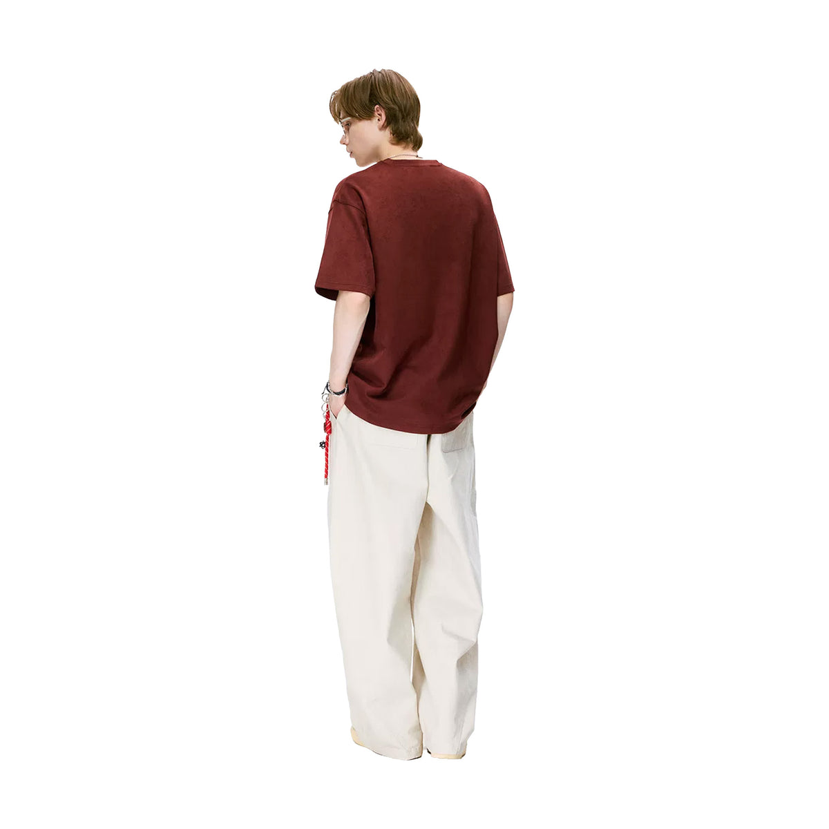 BONELESS Deconstructed Cross Tee Dark Red (SS26)