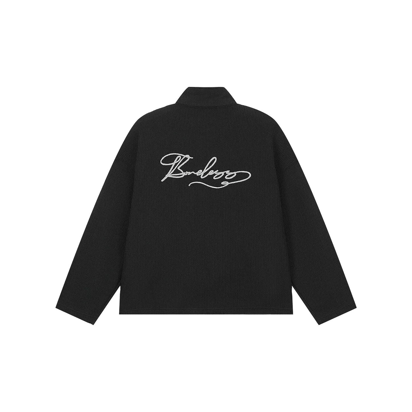 BONELESS Embroidered Loose Knit Sweater Black (FW24)