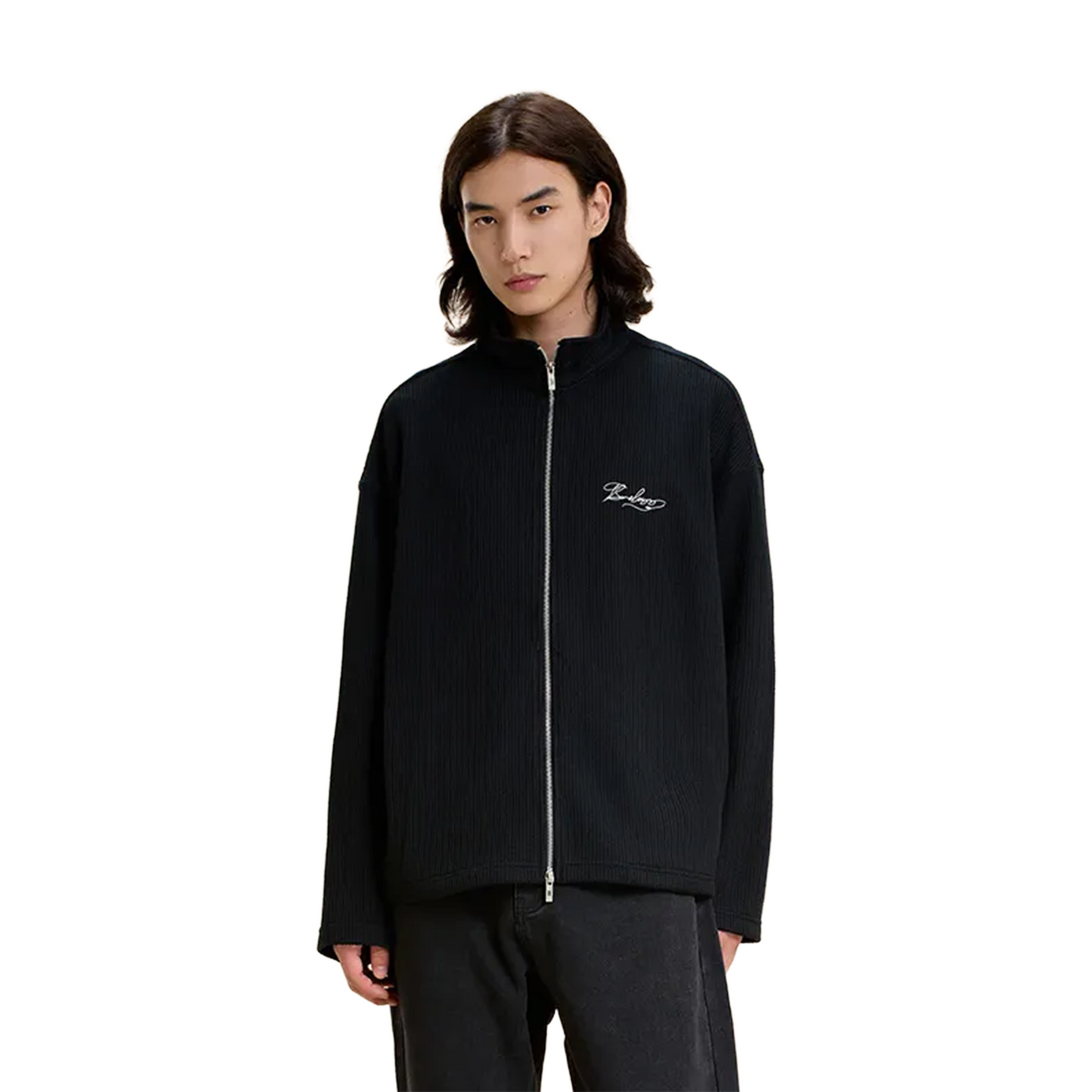 BONELESS Embroidered Loose Knit Sweater Black (FW24)