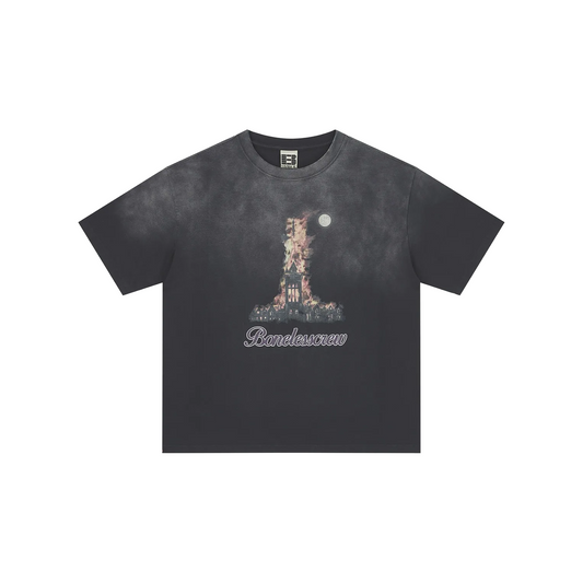 BONELESS Flame Building Short Sleeved Tee Black (SS25)