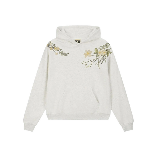 BONELESS Floral Embroidered Hoodie Grey (FW24)