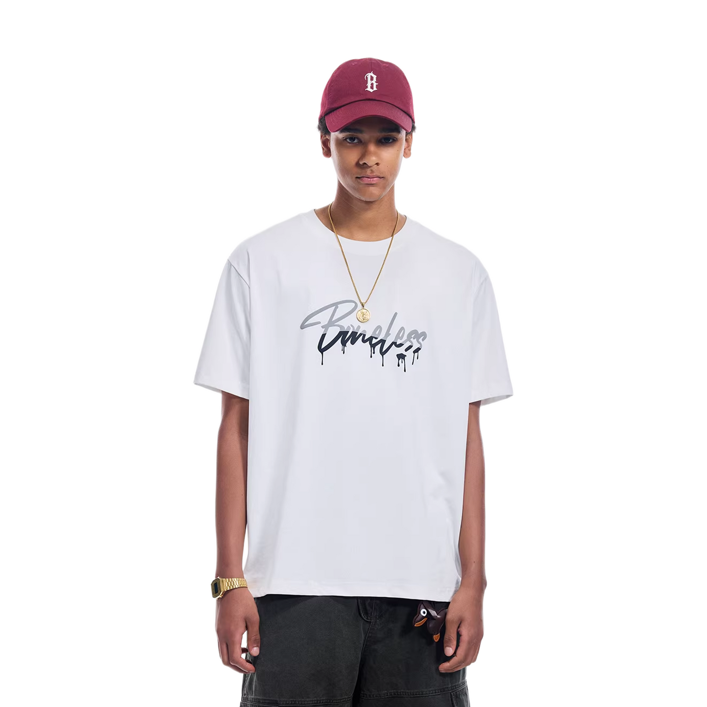 BONELESS Foam Print Tee White (SS26)