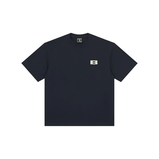 BONELESS Foamed Velvet B Shaped S/S Tee Vintage Navy (SS23)
