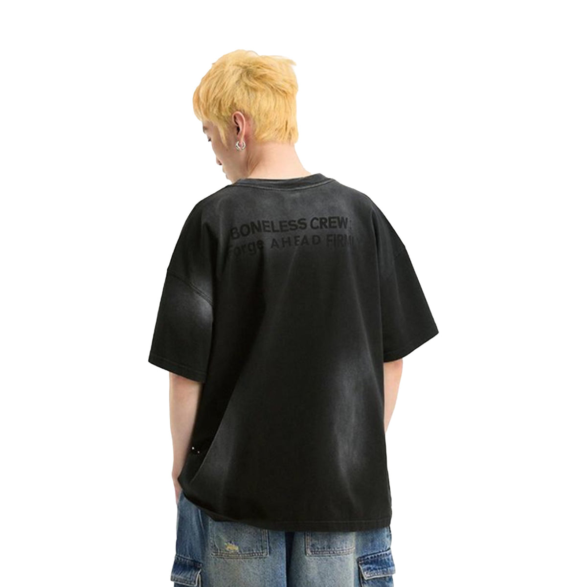 BONELESS Forge Ahead Firmly Tee Black (SS25)