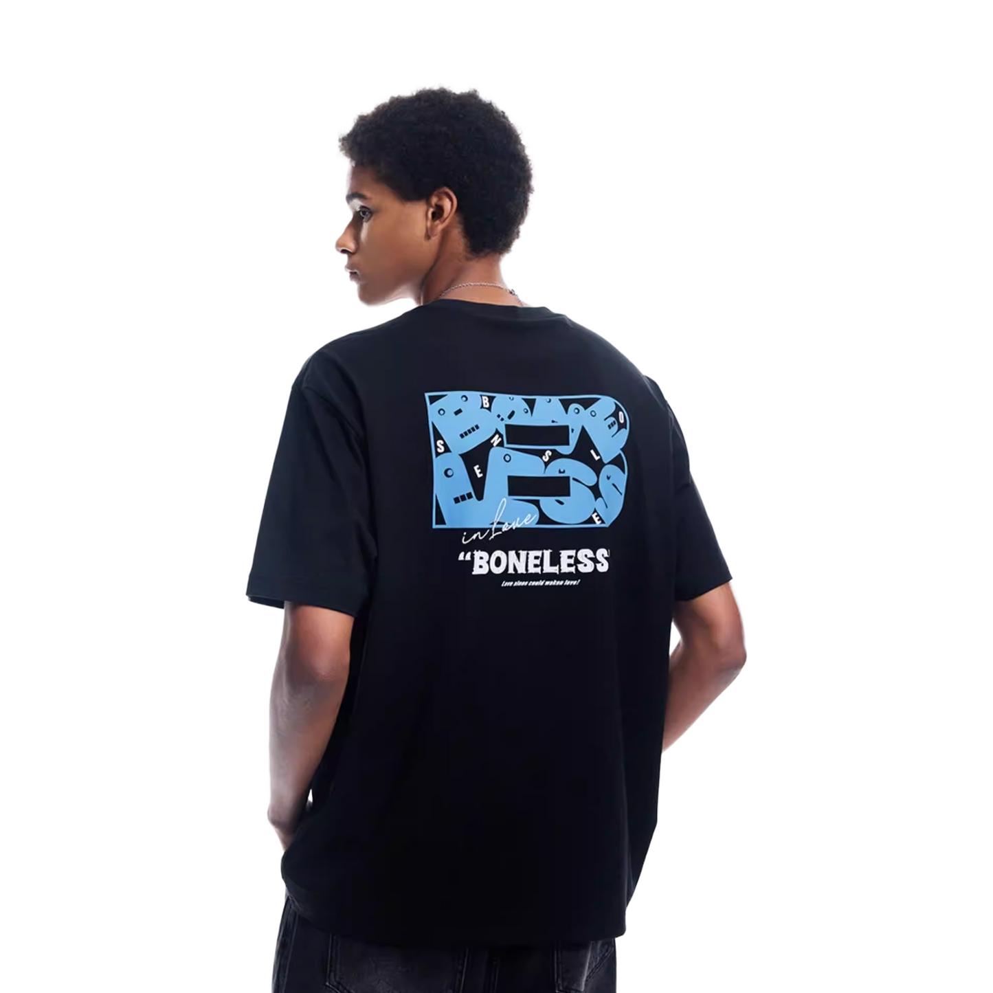 BONELESS Fun Letter Tee Black (SS26)