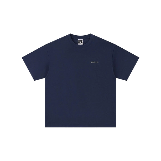 BONELESS Graphic Slogan Tee Navy (SS24)