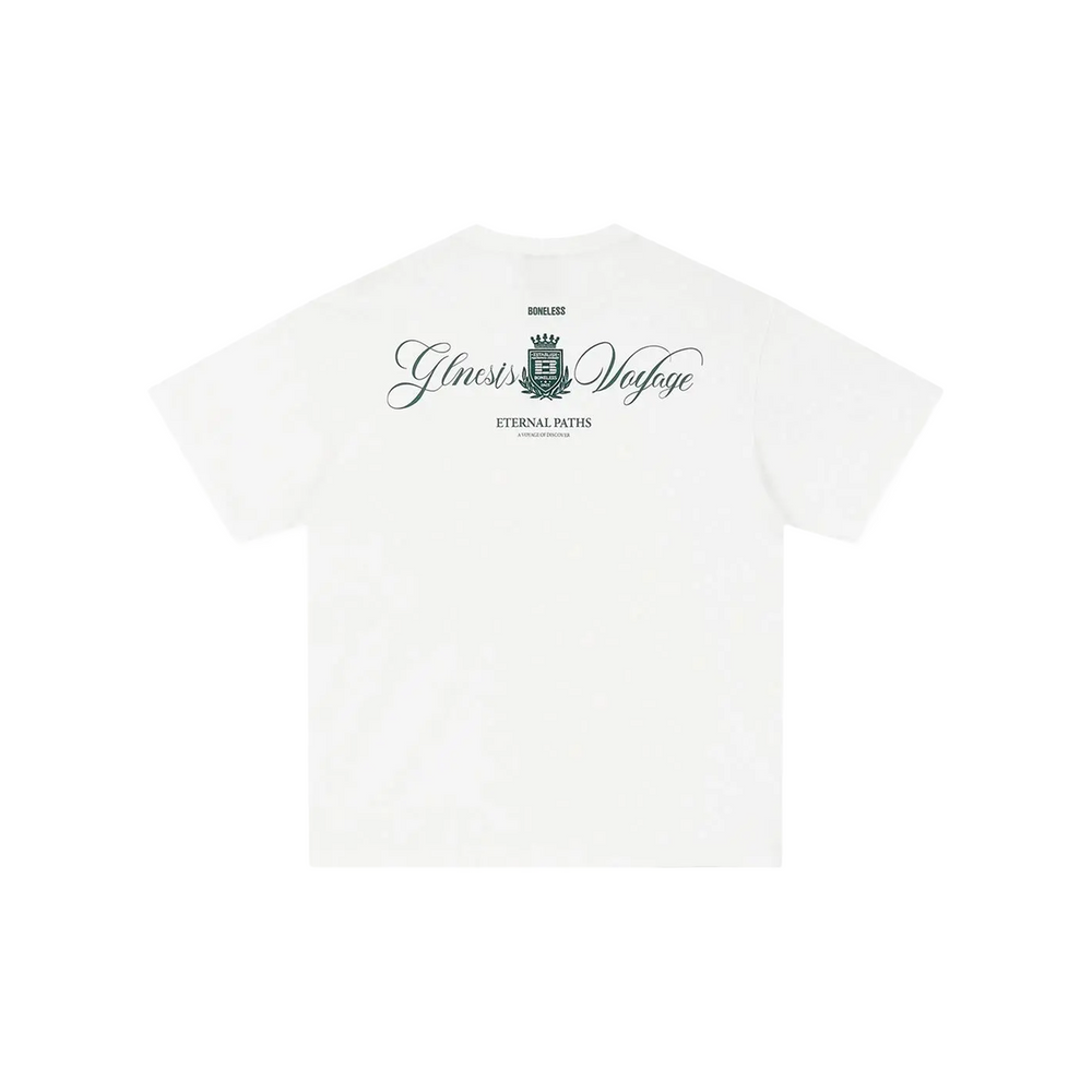 BONELESS Handwritten Medal Short Sleeved Tee White (SS24)