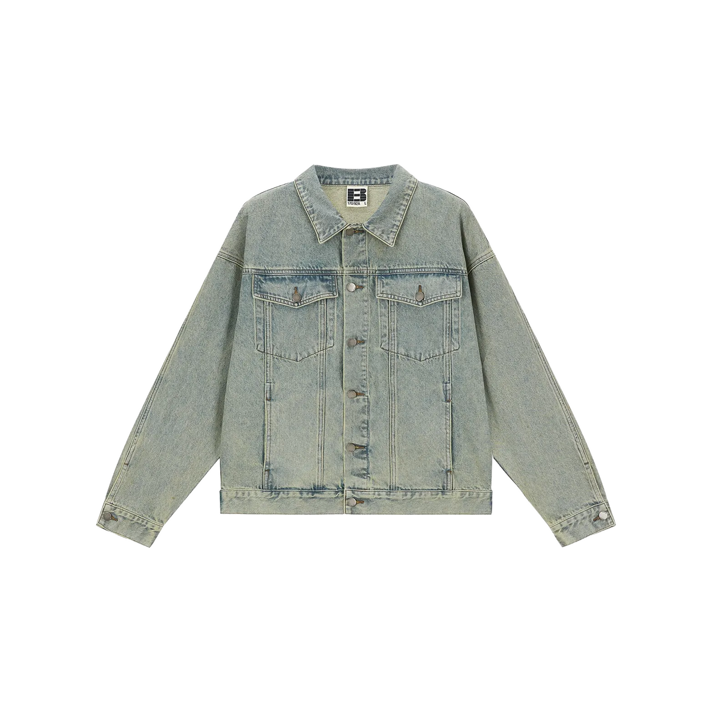 BONELESS Heavyweight Washed Distressed Jacket Mud Yellow (FW24)