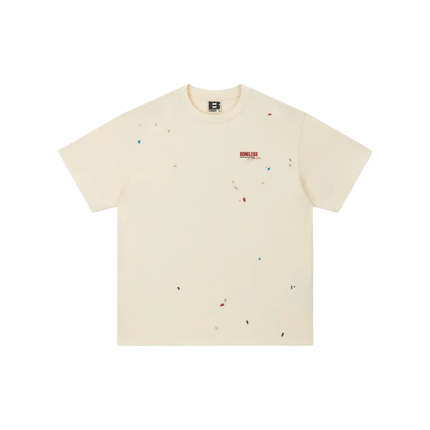 BONELESS Ink Embroidery S/S Tee Light Yellow (SS22)