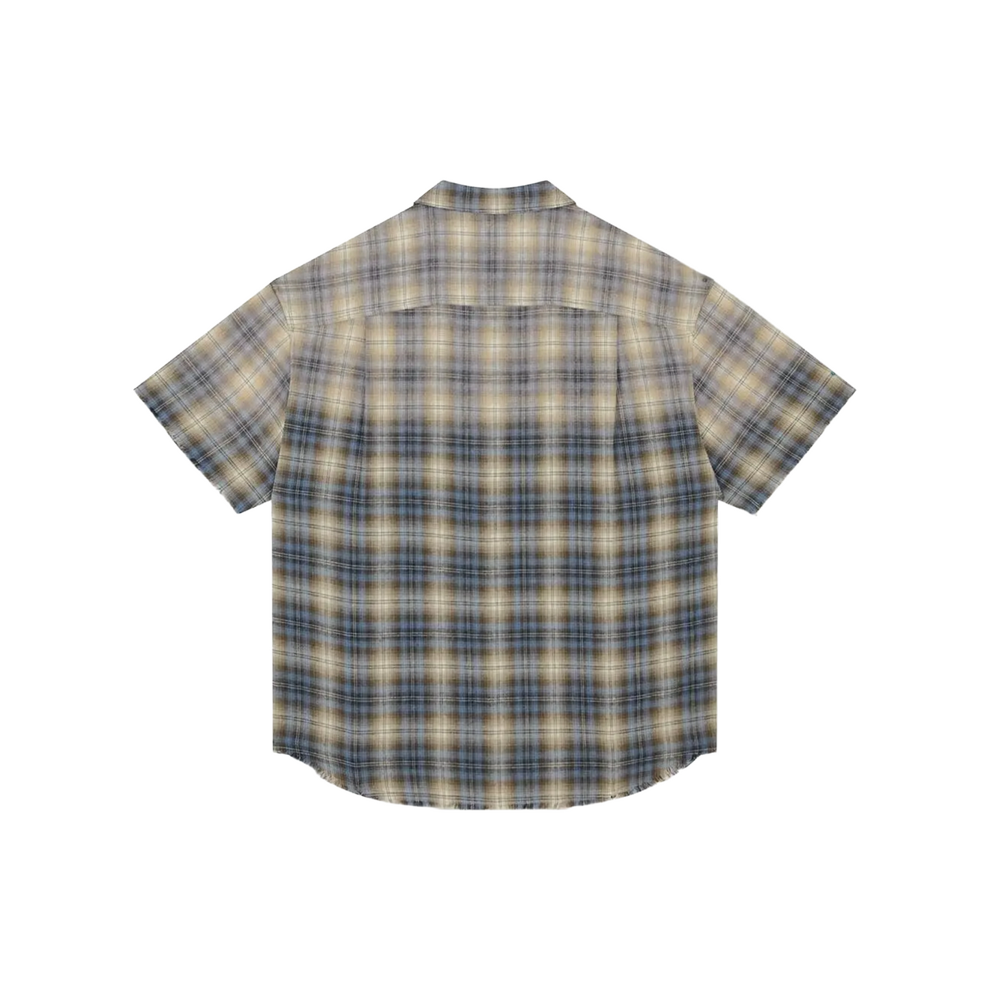 BONELESS Logo Washed Pure Gradient Short Sleeved Shirt Blue/Yellow (SS25)