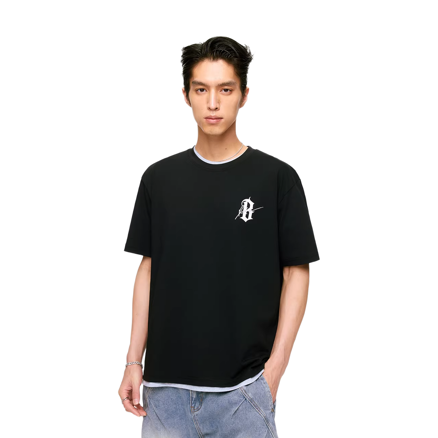 BONELESS Neo Gothic B Print Tee Black (SS26)