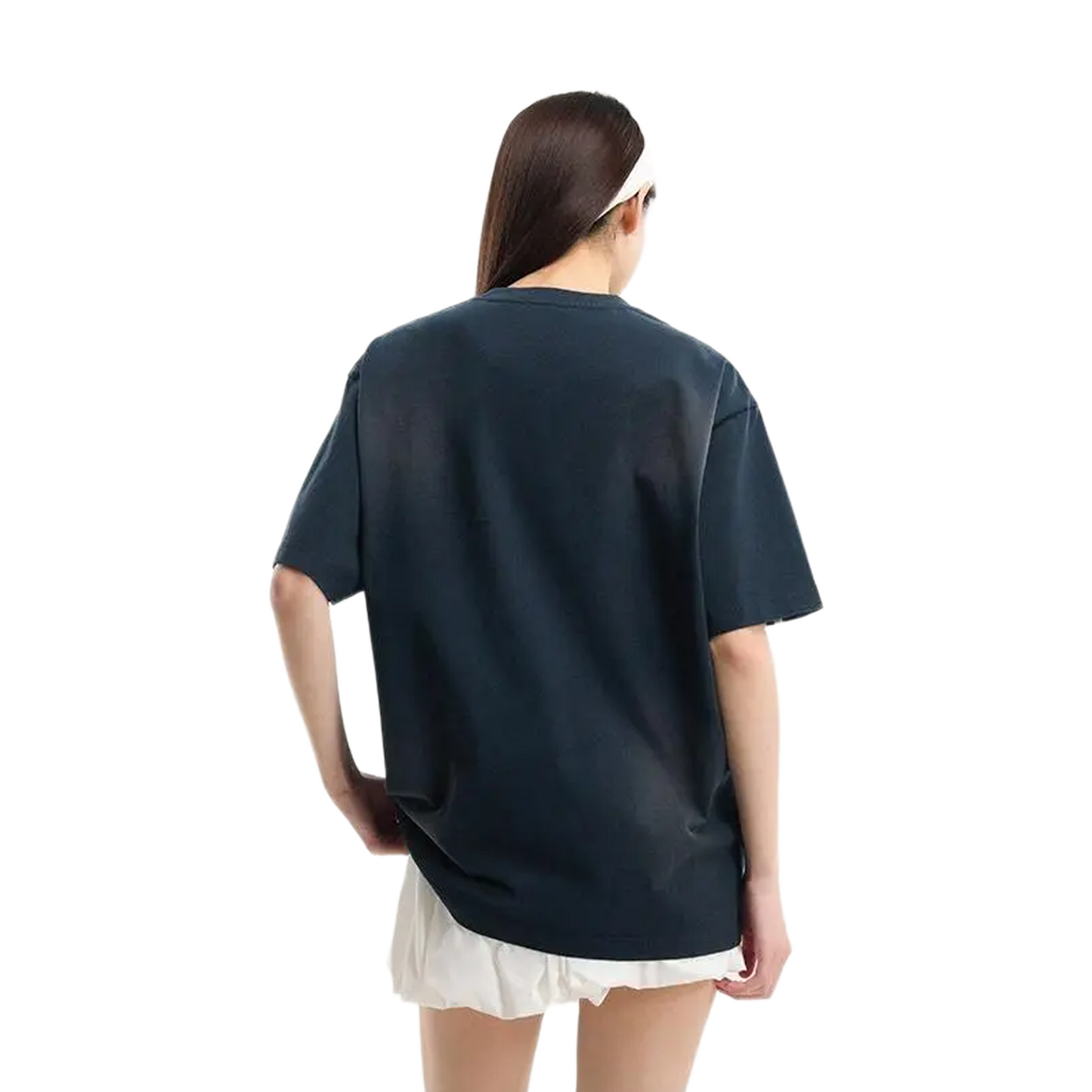 BONELESS Patchwork Ribbon Spray Print S/S Tee Navy (SS25)