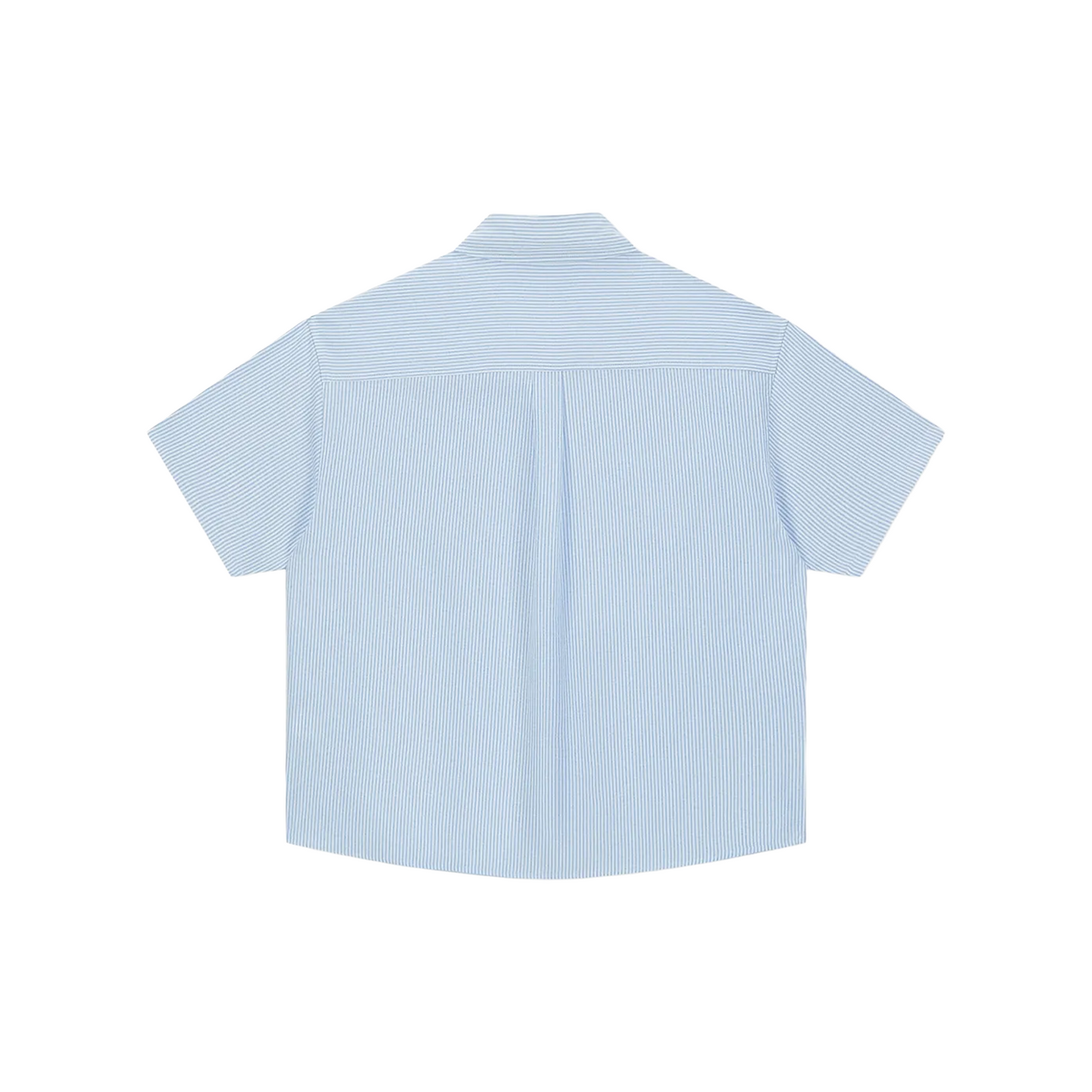 BONELESS Puppy Embroidered Striped Short Sleeved Shirt Light Blue (SS25)