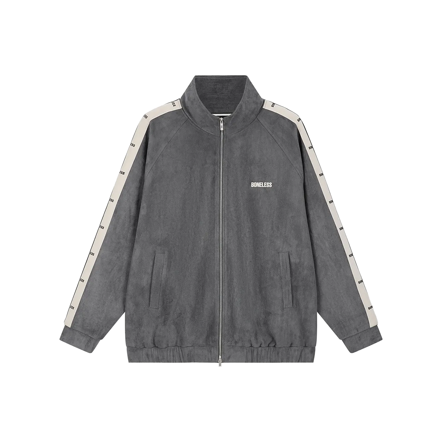 BONELESS Ribbed Raglan Jacket Grey (FW23)
