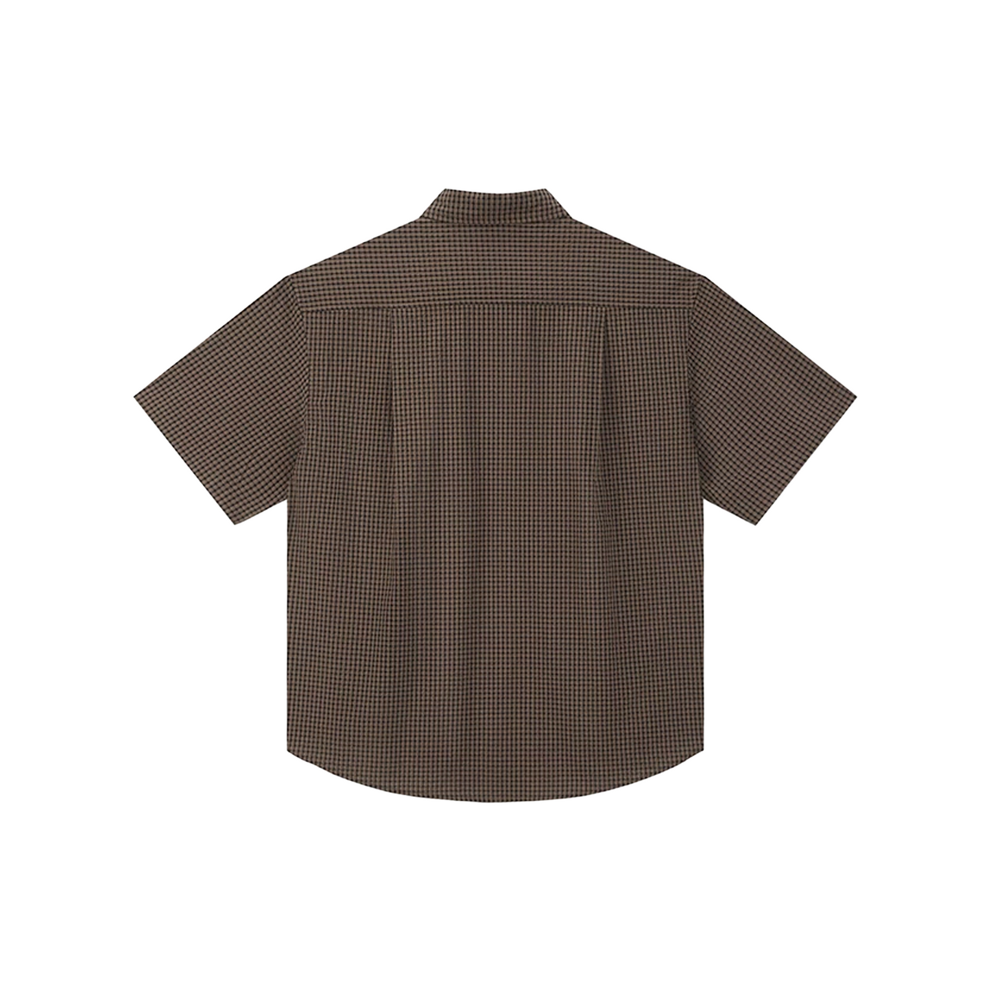 BONELESS Seersucker Plaid Shirt Dark Brown (SS25)