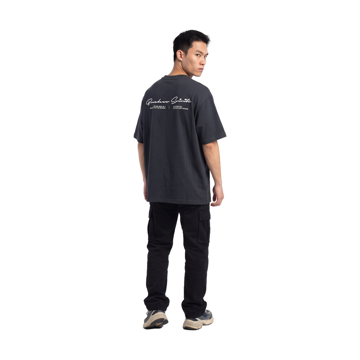 BONELESS Spaceman Handwritten Tee Dark Blue (SS26)