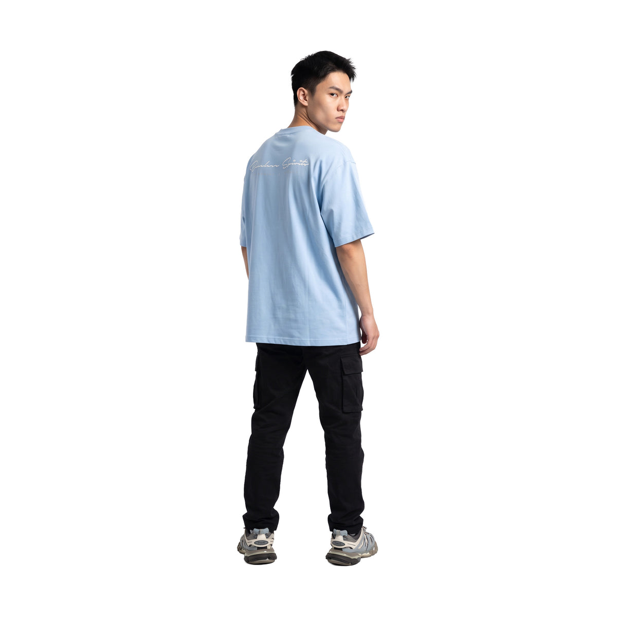 BONELESS Spaceman Handwritten Tee Light Blue (SS26)