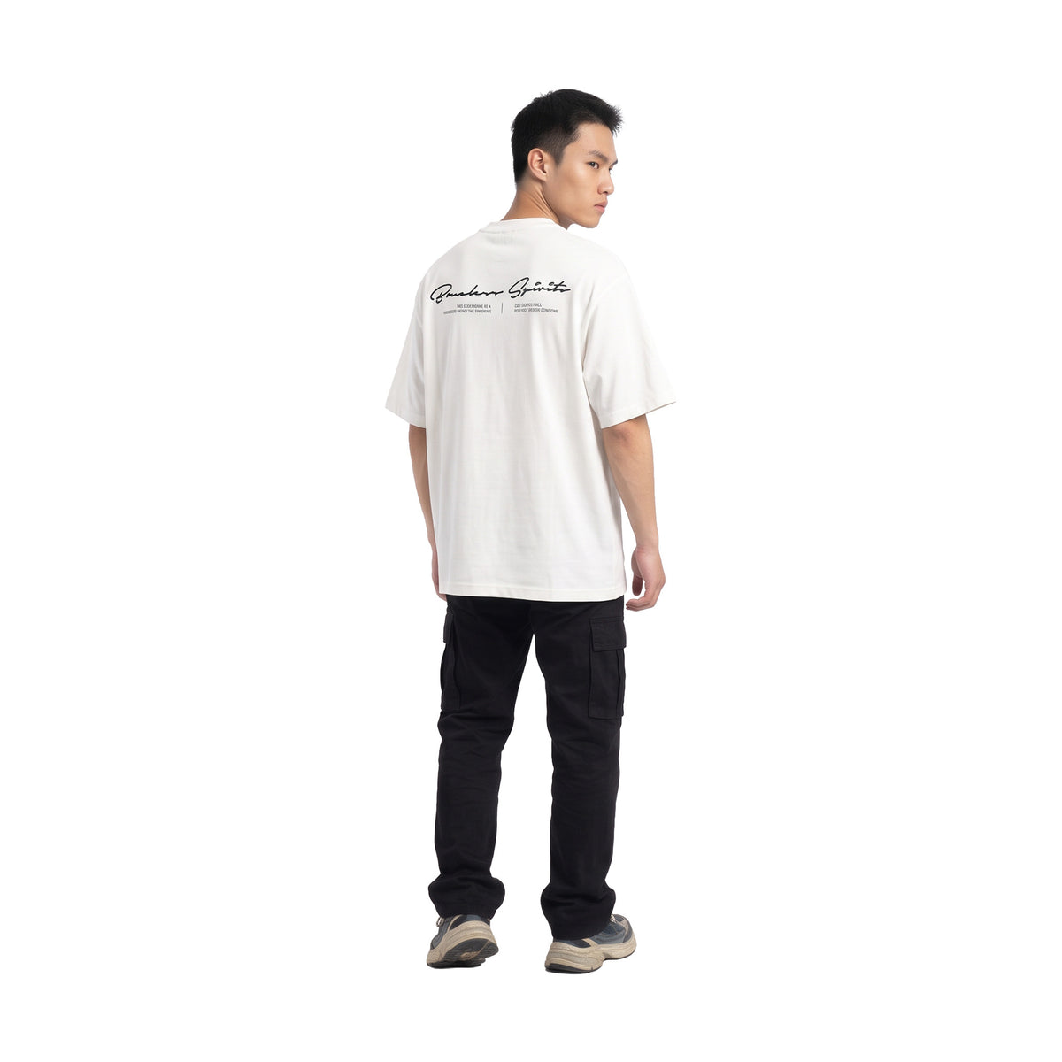 BONELESS Spaceman Handwritten Tee Off White (SS26)
