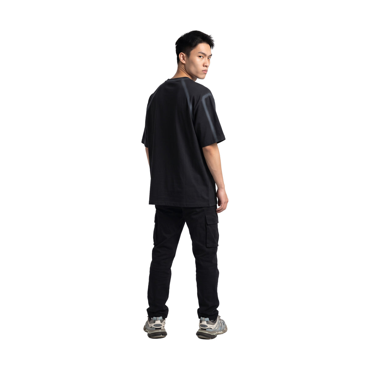 BONELESS Spray Paint Structure Tee Black (SS25)