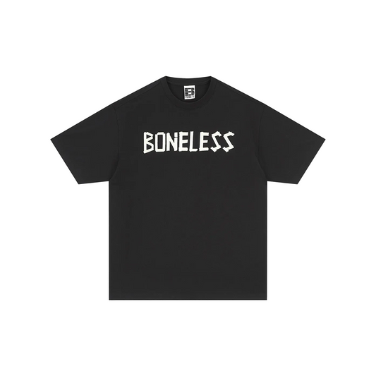 BONELESS Tape Letter Pattern Tee Black (SS24)