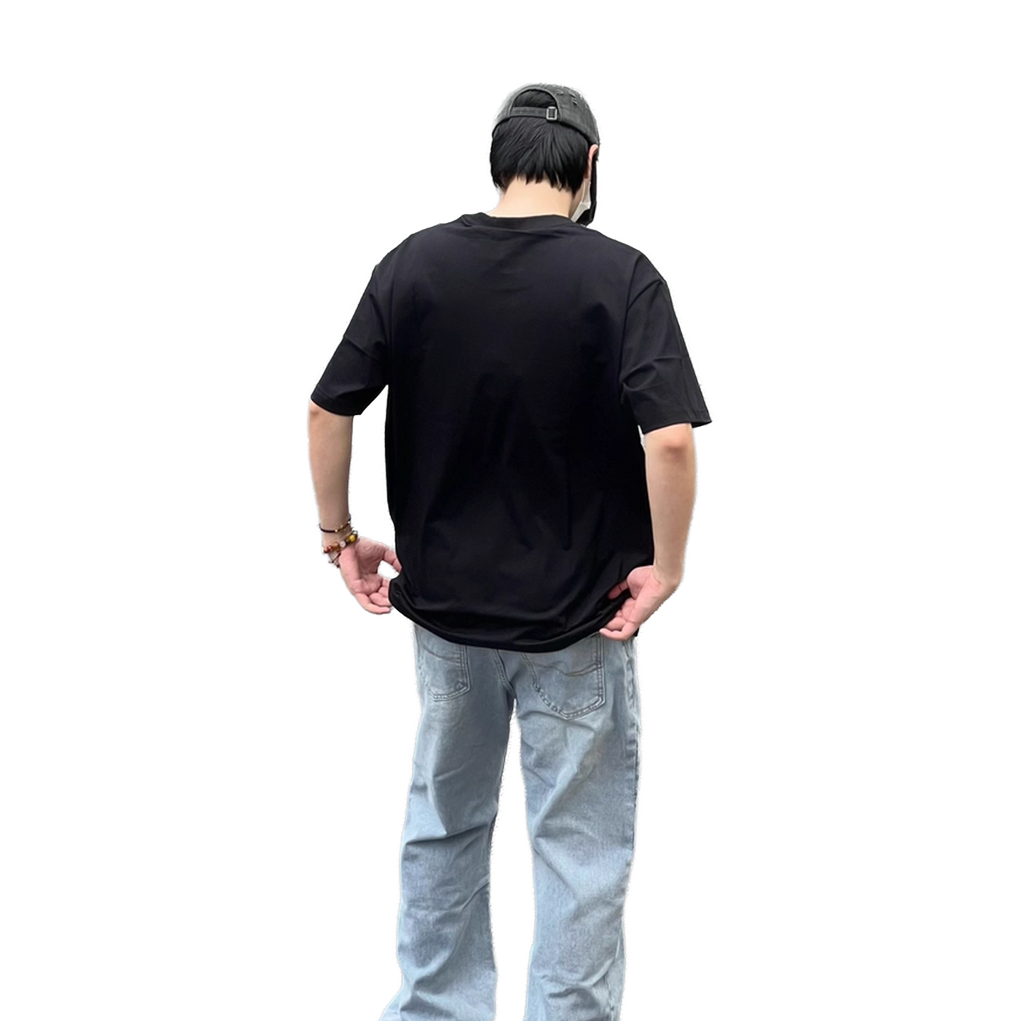 BONELESS Texture Graffiti Print Tee Black (SS25)