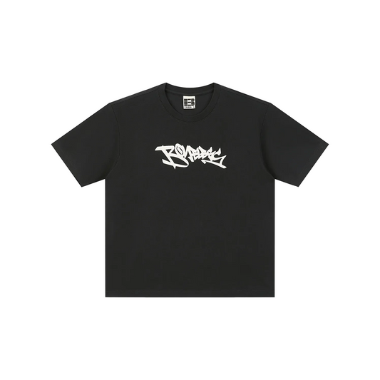 BONELESS Texture Graffiti Print Tee Black (SS25)